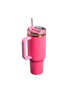 Back View - Click To Enlarge - STANLEY - The Quencher H2.0 FlowState™ Tumbler 40oz — Pink Parade