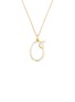 Main View - Click To Enlarge - BEA BONGIASCA - Half Enamel Initial 'O' Pendant Necklace