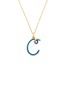 Main View - Click To Enlarge - BEA BONGIASCA - Half Enamel Initial 'C' 9K Gold Pendant Necklace