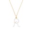 Main View - Click To Enlarge - BEA BONGIASCA - Enamel Initial 'R' 9K Gold Pendant Necklace