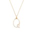 Main View - Click To Enlarge - BEA BONGIASCA - Half Enamel Initial 'Q' Pendant Necklace