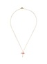 Main View - Click To Enlarge - BEA BONGIASCA - Half Enamel Initial 'T' 9K Gold Pendant Necklace