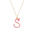 Main View - Click To Enlarge - BEA BONGIASCA - Half Enamel Initial 'S' 9K Gold Pendant Necklace