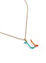 Detail View - Click To Enlarge - BEA BONGIASCA - Duo Enamel Initial 'U' 9K Gold Pendant Necklace