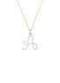 Main View - Click To Enlarge - BEA BONGIASCA - Enamel Initial 'A' 9K Gold Pendant Necklace