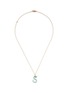 Main View - Click To Enlarge - BEA BONGIASCA - Half Enamel Initial 'S' 9K Gold Pendant Necklace