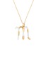 Main View - Click To Enlarge - BEA BONGIASCA - Enamel Initial 'M' 9K Gold Pendant Necklace