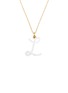 Main View - Click To Enlarge - BEA BONGIASCA - Enamel Initial 'L' 9K Gold Pendant Necklace