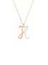 Main View - Click To Enlarge - BEA BONGIASCA - Half Enamel Initial 'H' Pendant Necklace