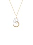 Main View - Click To Enlarge - BEA BONGIASCA - Half Enamel Initial 'B' Pendant Necklace