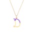 Main View - Click To Enlarge - BEA BONGIASCA - Duo Enamel Initial 'D' 9K Gold Pendant Necklace