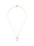 Main View - Click To Enlarge - BEA BONGIASCA - Half Enamel Initial 'O' 9K Gold Pendant Necklace