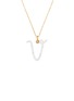 Main View - Click To Enlarge - BEA BONGIASCA - Enamel Initial 'V' 9K Gold Pendant Necklace