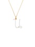 Main View - Click To Enlarge - BEA BONGIASCA - Enamel Initial 'U' 9K Gold Pendant Necklace