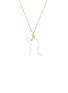 Main View - Click To Enlarge - BEA BONGIASCA - Enamel Initial 'N' 9K Gold Pendant Necklace