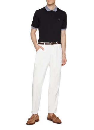 Figure View - Click To Enlarge - BRUNELLO CUCINELLI - Logo Sport Cotton Jersey Polo Shirt