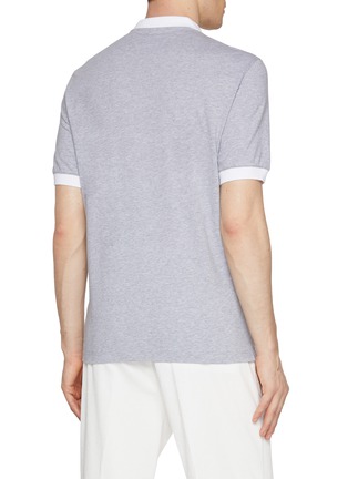 Back View - Click To Enlarge - BRUNELLO CUCINELLI - Logo Sport Cotton Jersey Polo Shirt