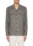 Main View - Click To Enlarge - BRUNELLO CUCINELLI - Camp Collar Virgin Wool Flannel Shirt