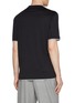 Back View - Click To Enlarge - BRUNELLO CUCINELLI - Contrast Trim Silk Cotton T-shirt