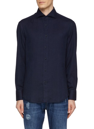 Main View - Click To Enlarge - BRUNELLO CUCINELLI - Spread Collar Shirt