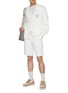 Figure View - Click To Enlarge - BRUNELLO CUCINELLI - Logo Patch Cable Cotton Knit Cardigan