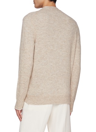 Back View - Click To Enlarge - BRUNELLO CUCINELLI - Alpaca Cotton Wool Blend Cardigan