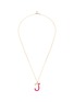 Main View - Click To Enlarge - BEA BONGIASCA - Half Enamel Initial 'J' Pendant Necklace