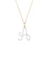 Main View - Click To Enlarge - BEA BONGIASCA - Enamel Initial 'A' 9K Gold Pendant Necklace