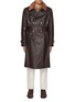 Main View - Click To Enlarge - BRUNELLO CUCINELLI - Detachable Collar Leather Trench Coat