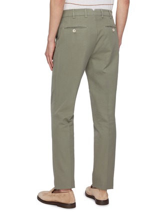 Back View - Click To Enlarge - BRUNELLO CUCINELLI - Italian Fit Cotton Gabardine Trousers