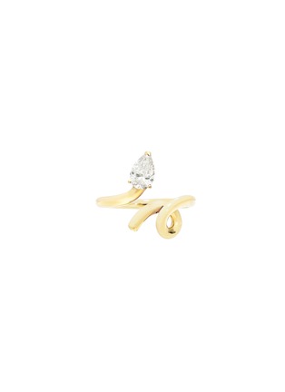 Main View - Click To Enlarge - BEA BONGIASCA - Baby Vine 9K Gold Diamond Tendril Ring — EU 53