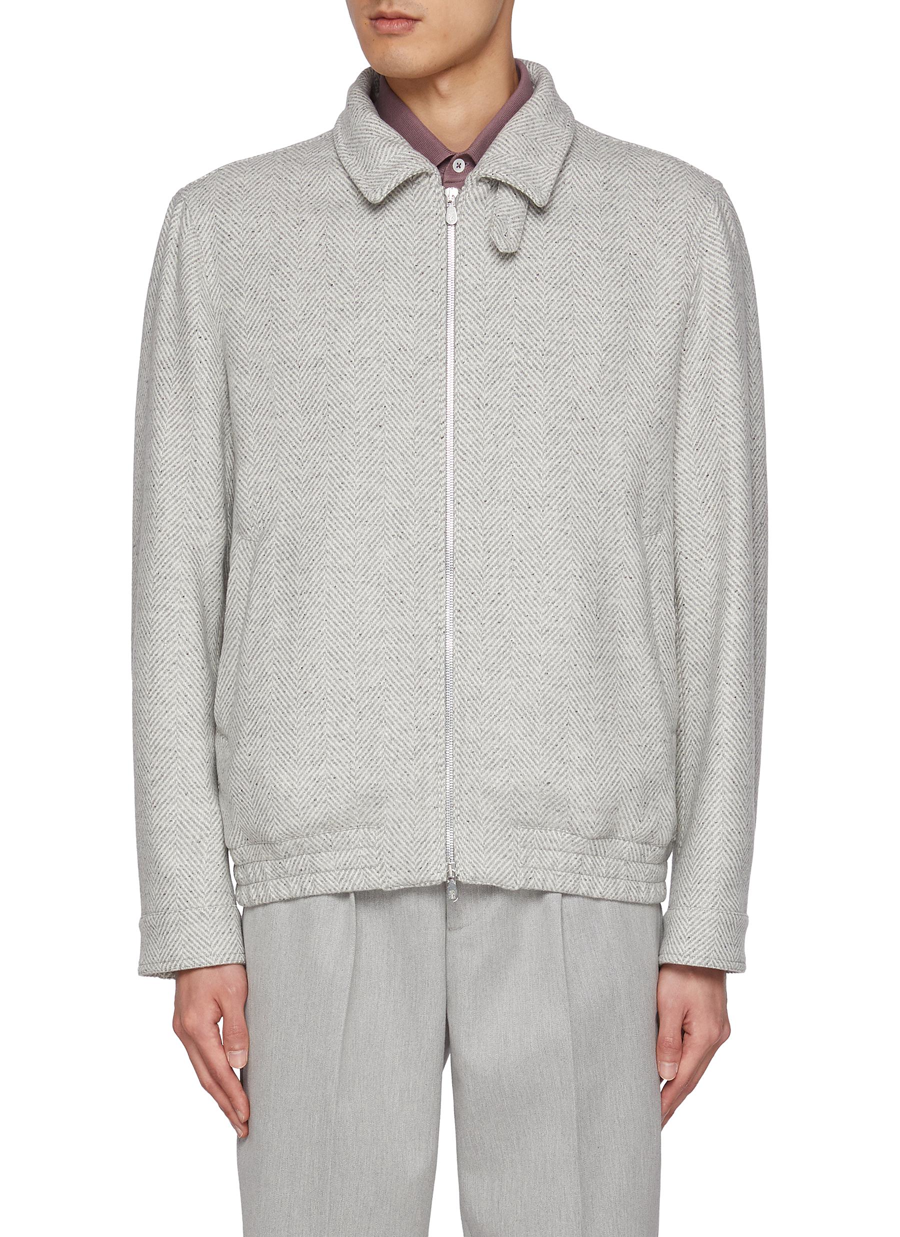 アメリ ジャケット CONVERTIBLE HERRINGBONE JACKET
