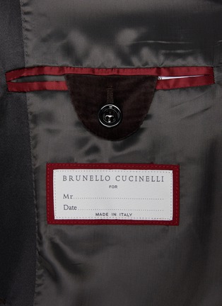  - BRUNELLO CUCINELLI - Double Breasted Cotton Velvet Smoking Jacket