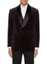 Main View - Click To Enlarge - BRUNELLO CUCINELLI - Double Breasted Cotton Velvet Smoking Jacket