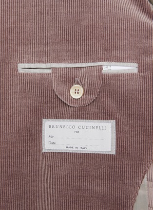  - BRUNELLO CUCINELLI - Single Breasted Cotton Blend Corduroy Blazer