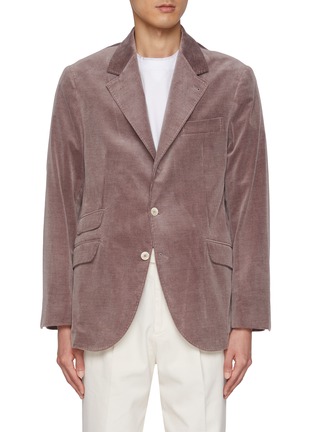 Main View - Click To Enlarge - BRUNELLO CUCINELLI - Single Breasted Cotton Blend Corduroy Blazer