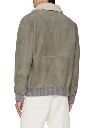 Back View - Click To Enlarge - BRUNELLO CUCINELLI - Zip Up Shearling Jacket