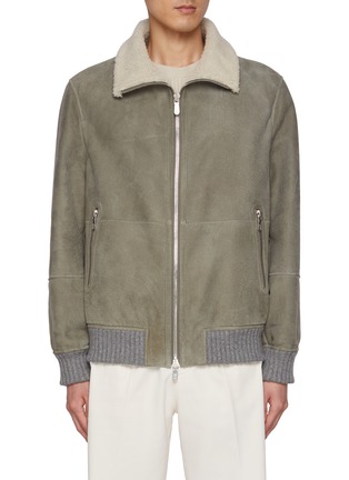 Main View - Click To Enlarge - BRUNELLO CUCINELLI - Zip Up Shearling Jacket