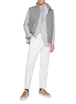 Figure View - Click To Enlarge - BRUNELLO CUCINELLI - Single Breasted Cashmere Jersey Blazer