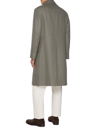 Back View - Click To Enlarge - BRUNELLO CUCINELLI - Double Breasted Wool Overcoat