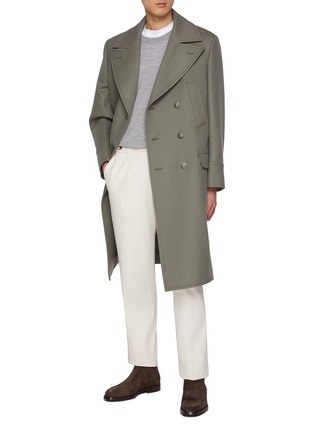 BRUNELLO CUCINELLI Double Breasted Wool Overcoat Men Lane Crawford