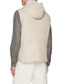 Back View - Click To Enlarge - BRUNELLO CUCINELLI - Hooded Button Up Padded Wool Vest