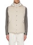 Main View - Click To Enlarge - BRUNELLO CUCINELLI - Hooded Button Up Padded Wool Vest