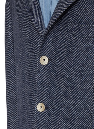  - BRUNELLO CUCINELLI - Single Breasted Herringbone Wool Blend Blazer