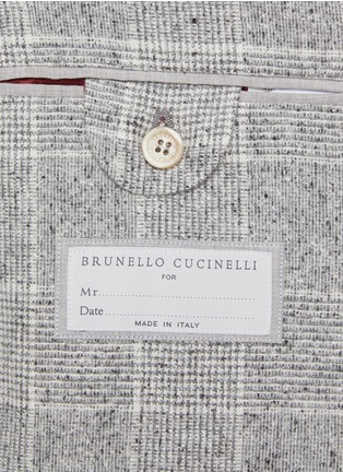  - BRUNELLO CUCINELLI - Double Breasted Plaid Silk Blend Blazer