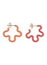 Main View - Click To Enlarge - BEA BONGIASCA - Two Tone Asymmetrical Enamel 9K Gold Earrings