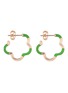 Main View - Click To Enlarge - BEA BONGIASCA - B Mini Enamel 9K Gold Earrings