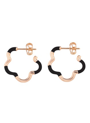 Main View - Click To Enlarge - BEA BONGIASCA - B Mini Enamel 9K Gold Earrings