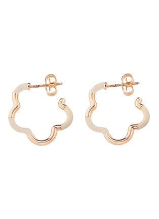 Main View - Click To Enlarge - BEA BONGIASCA - B Mini Enamel 9K Gold Earrings