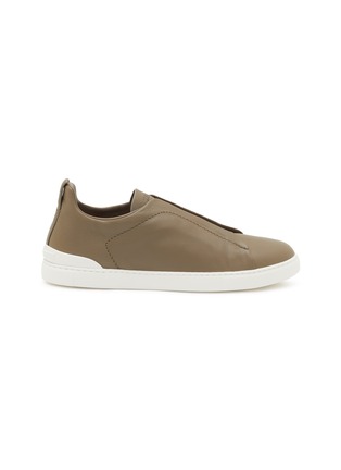 Main View - Click To Enlarge - ERMENEGILDO ZEGNA - Triple Stitch Leather Men's Sneakers